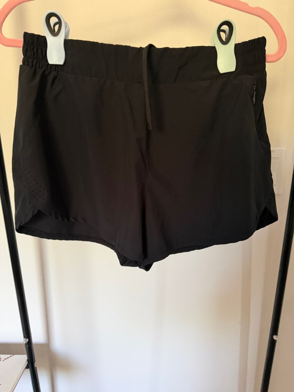 Asics Black Women's Athletic Shorts with Drawcord